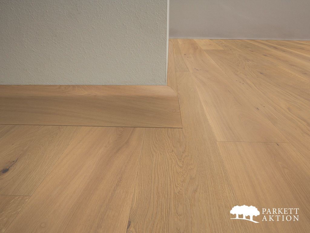 Sockel sockelleisten eiche furniert gebürstet weiss matt geölt