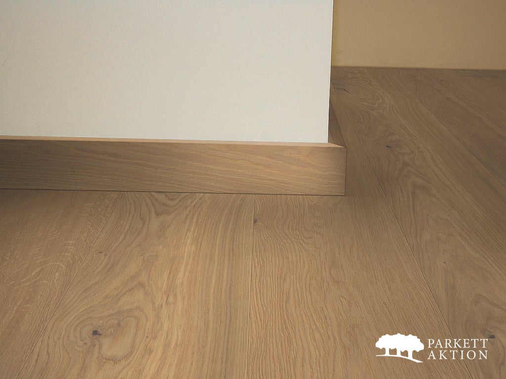 Sockel sockelleisten eiche massiv gebürstet weiss matt geölt