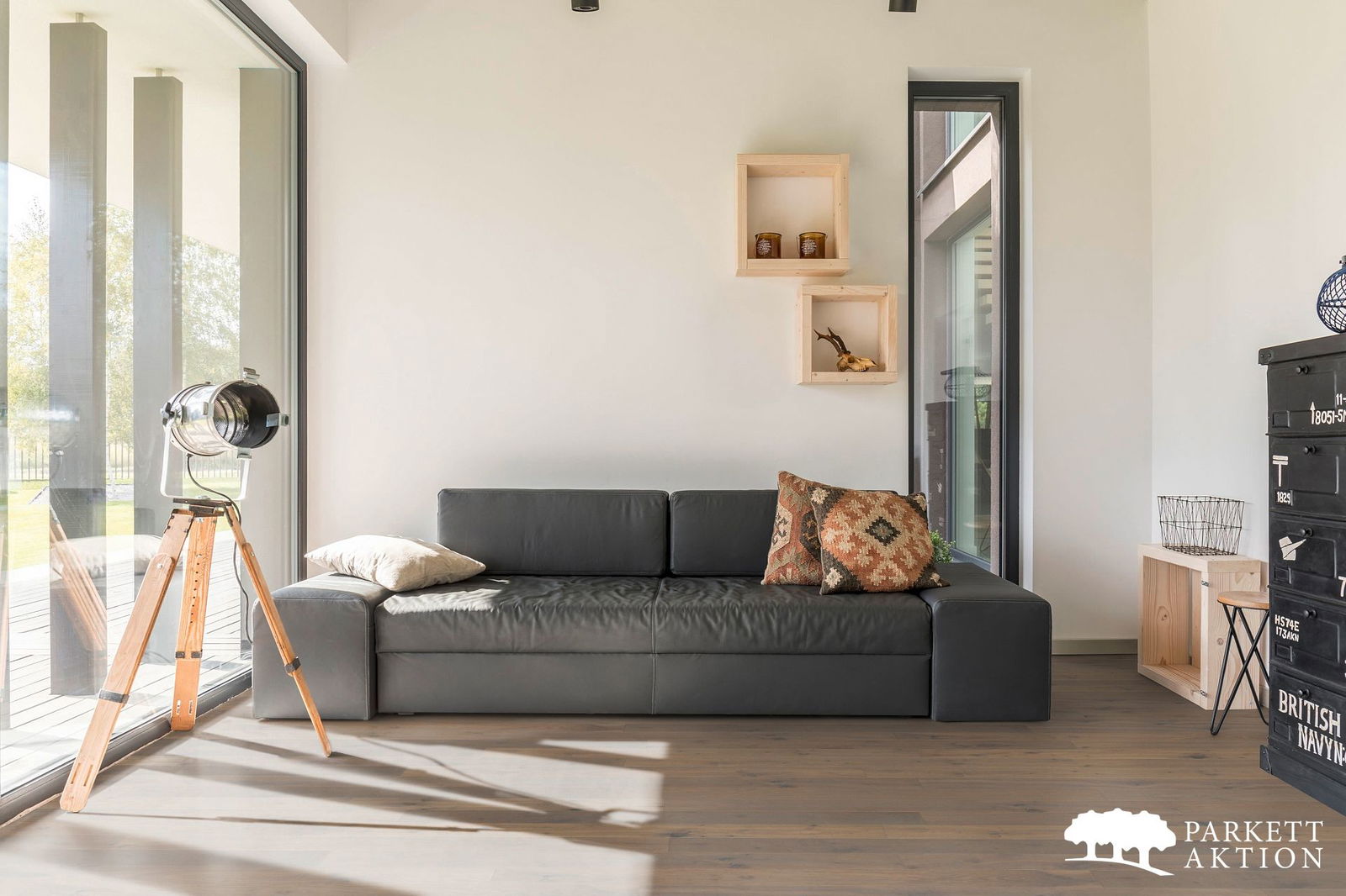 Parkett Dielen Eiche gebürstet geräuchert weiss