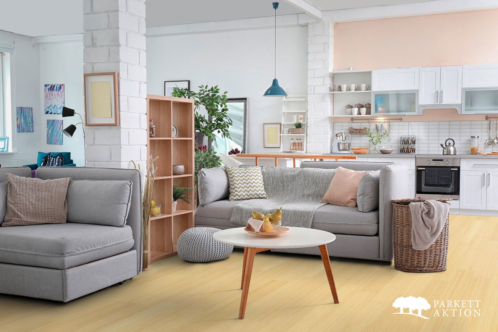 Bambusparkett hell versiegelt