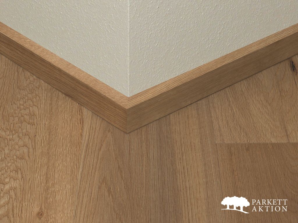 Sockelleisten Eiche cube gebürstet geölt Lackiert