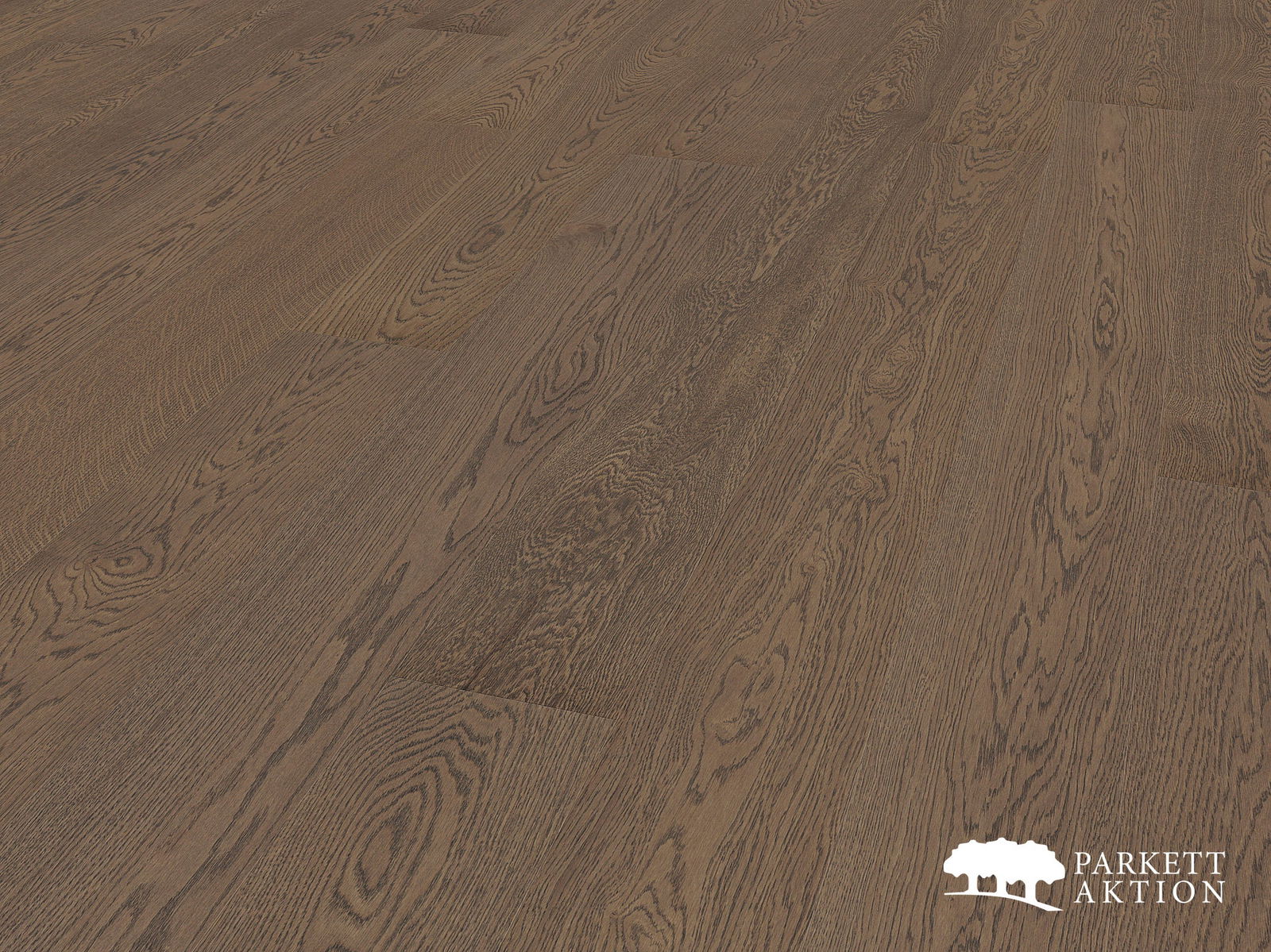 Landhausdielen Eiche astig gebürstet dunkelbraun lackiert