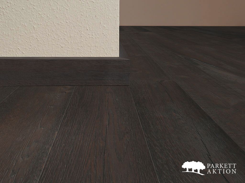 Sockel eiche cube 40 gebürstet schwarz matt geölt