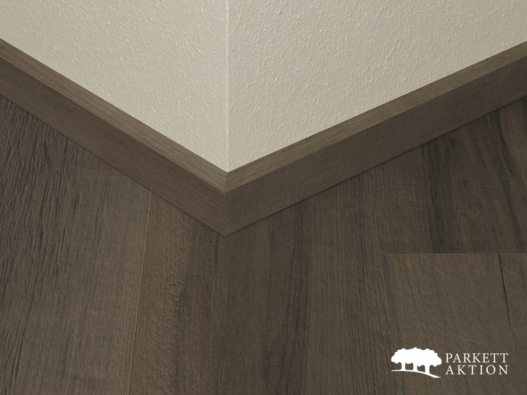 Parkett Sockelleisten Ahorn Grau lackiert modern 40