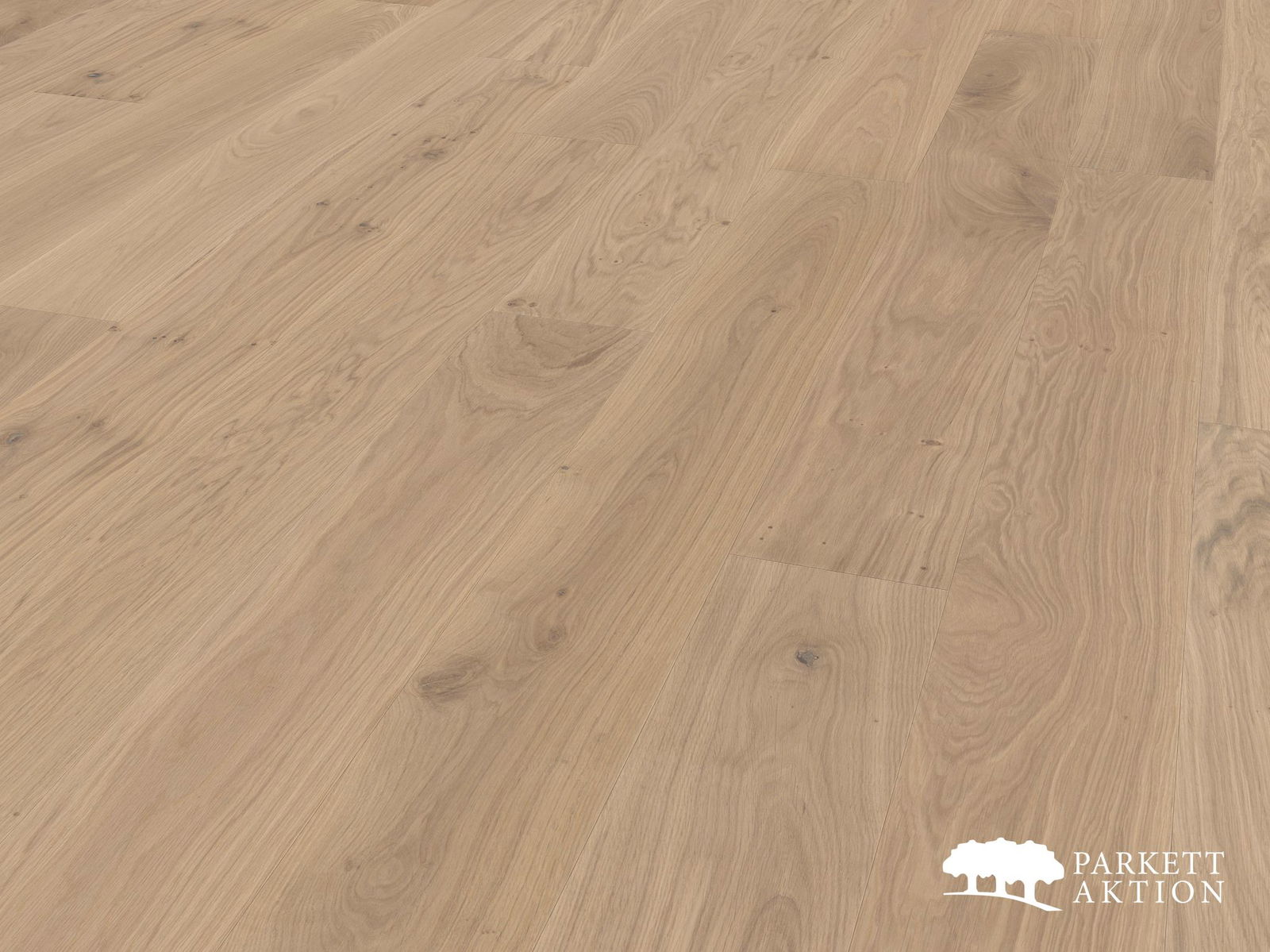 Klebediele Eiche astig markant brillant weiß geölt