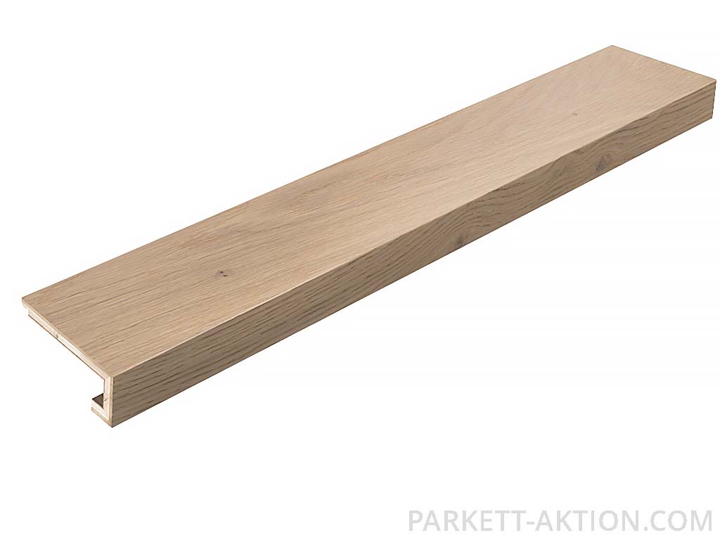 Parkett Treppenkantenprofil "home" zu Artikel 131212 Landhausdiele Eiche astig markant plus gebürstet weiss geölt