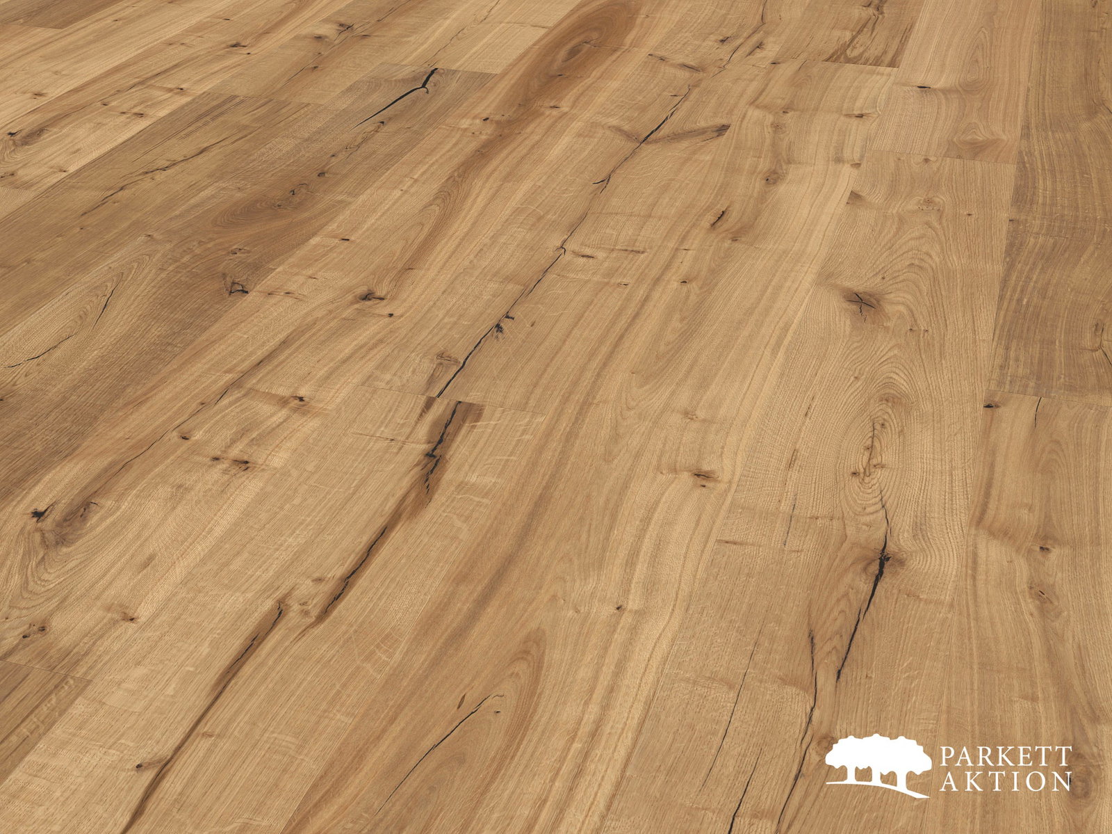 Parkett Diele Eiche wild geschroppt geölt Klick