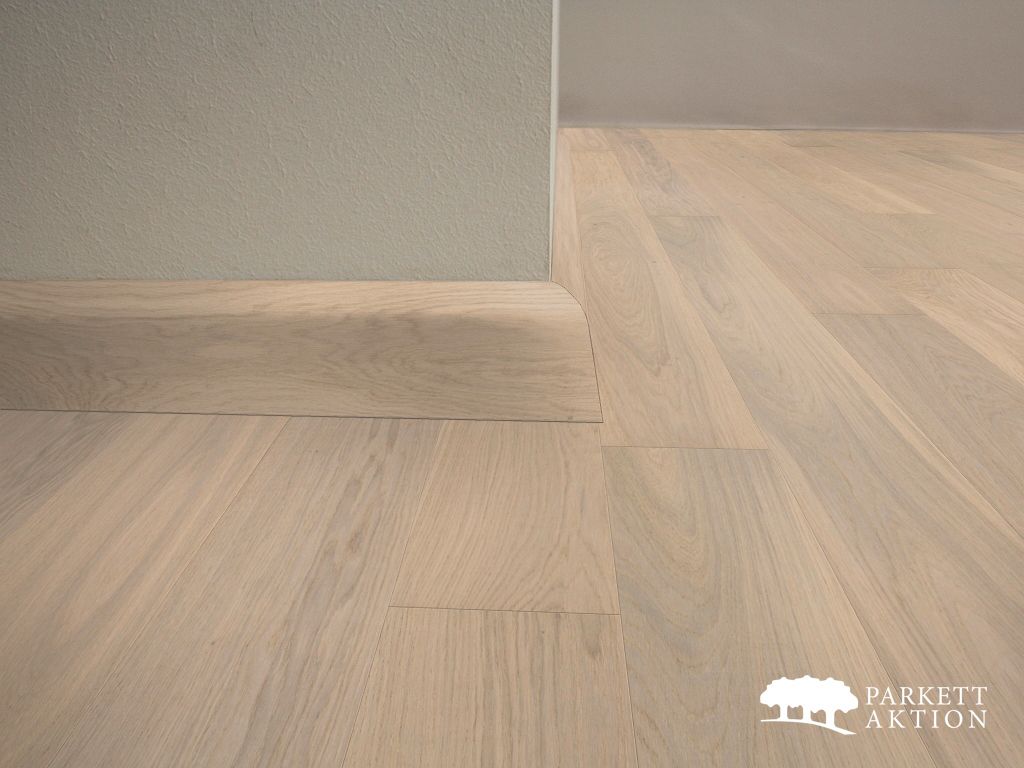 Sockel sockelleisten eiche furniert gebürstet weiss matt geölt