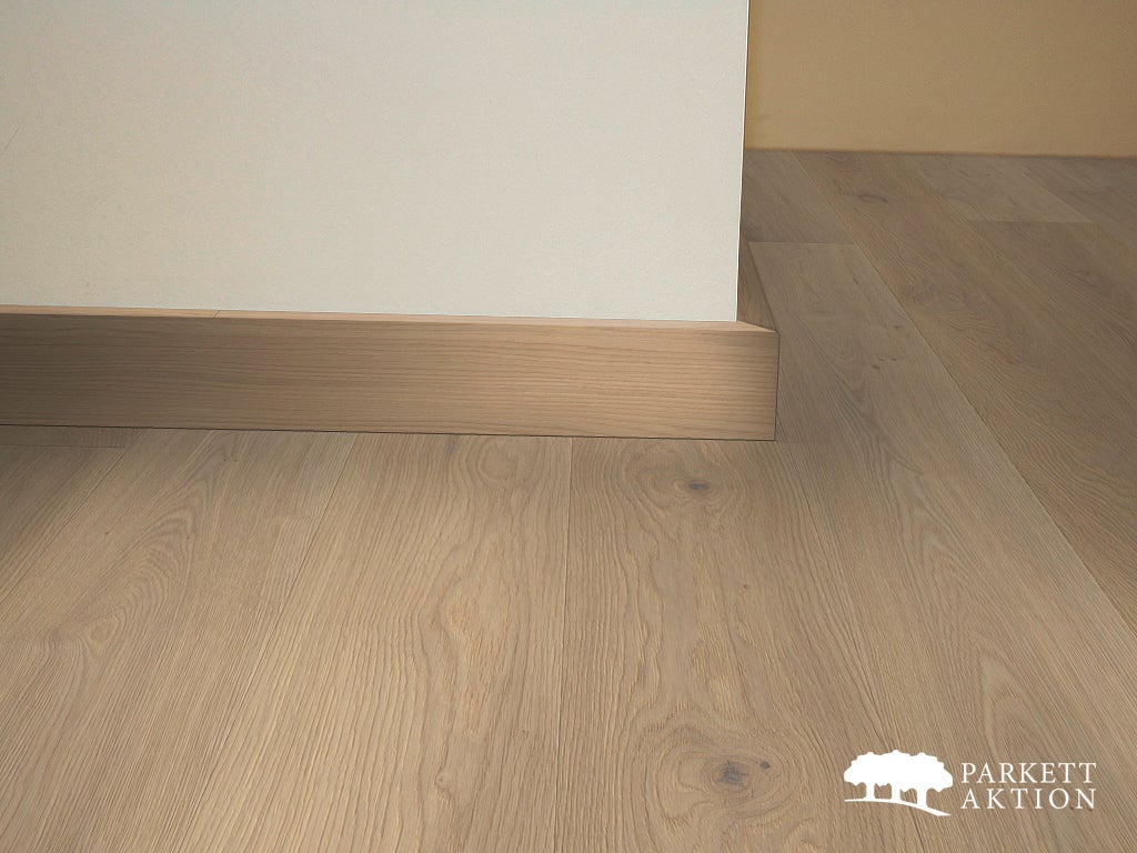 Sockel sockelleisten eiche massiv gebürstet weiss matt geölt