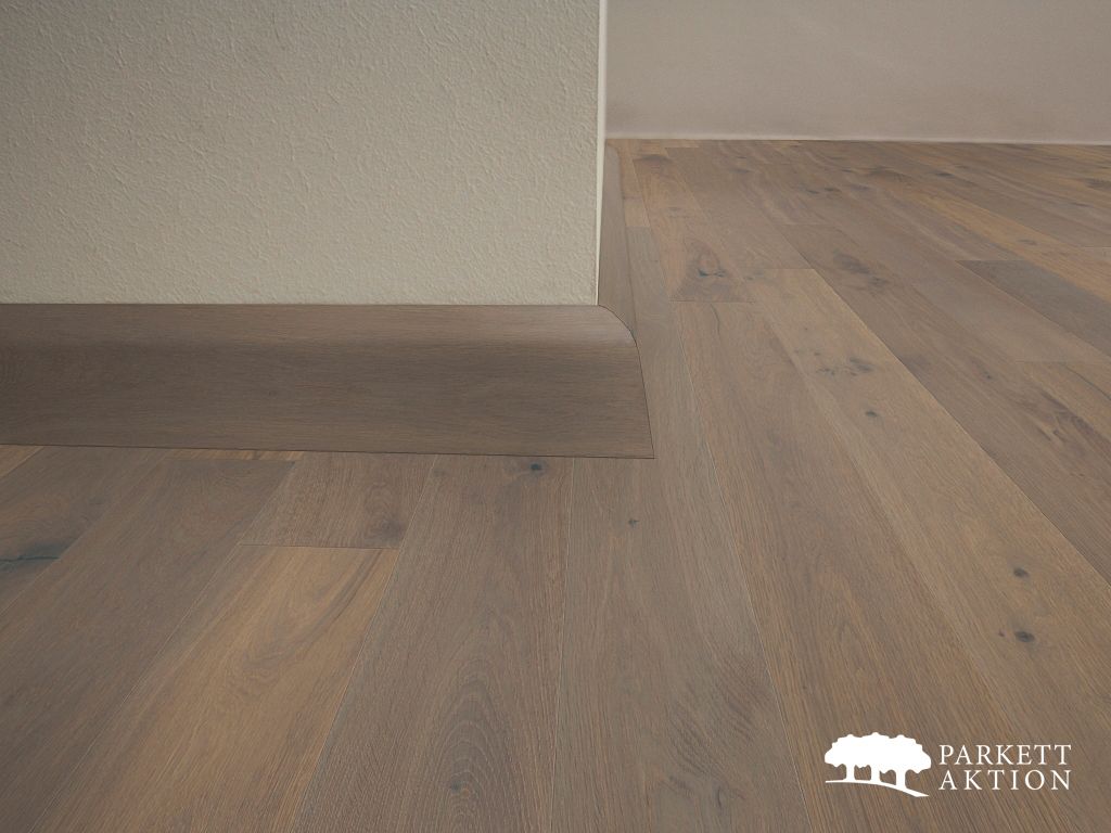 Sockel sockelleisten eiche furniert gebürstet weiss matt geölt