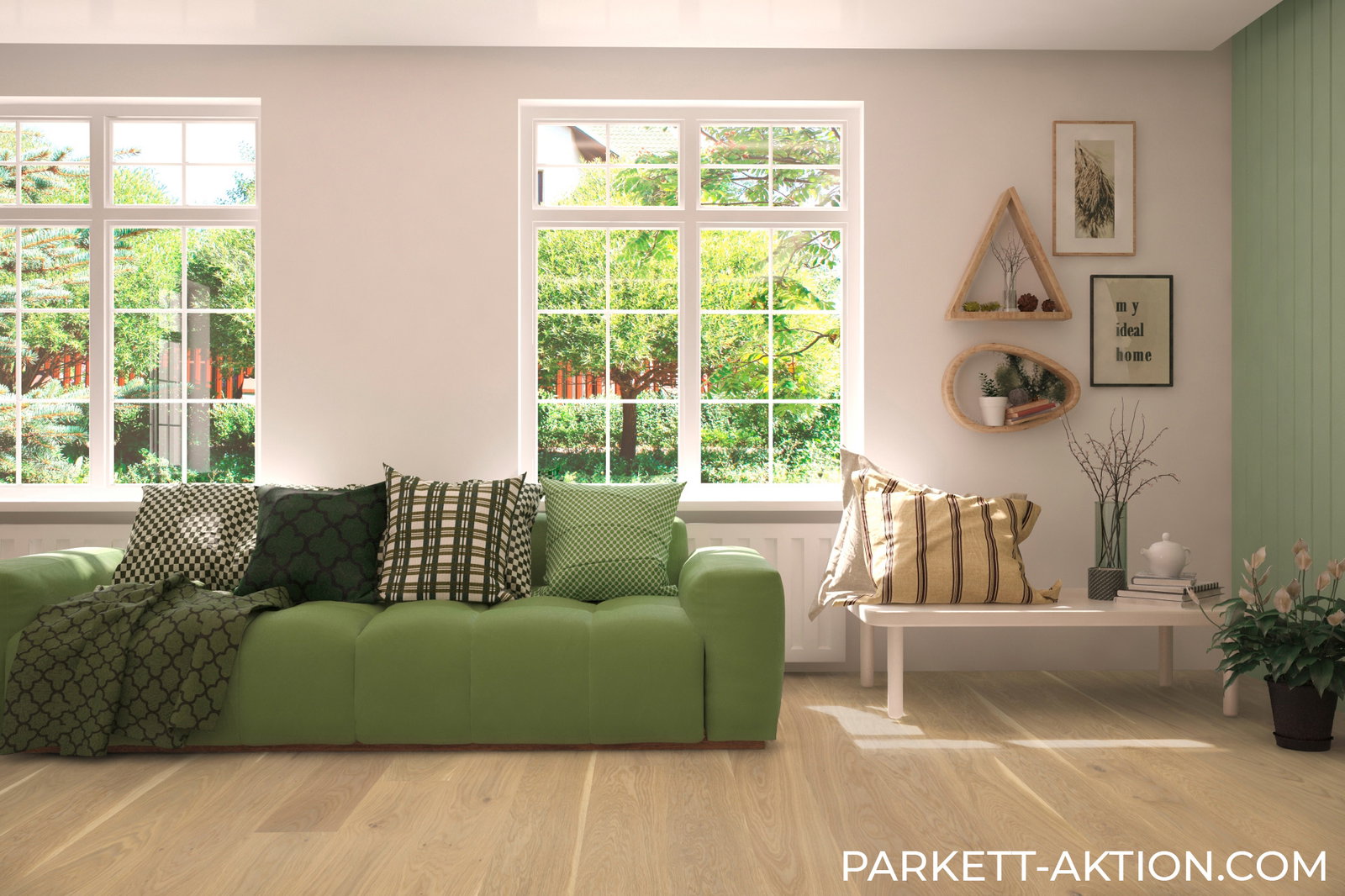 Klick Landhausdielen Eiche hell astig markant gebürstet weiss geölt