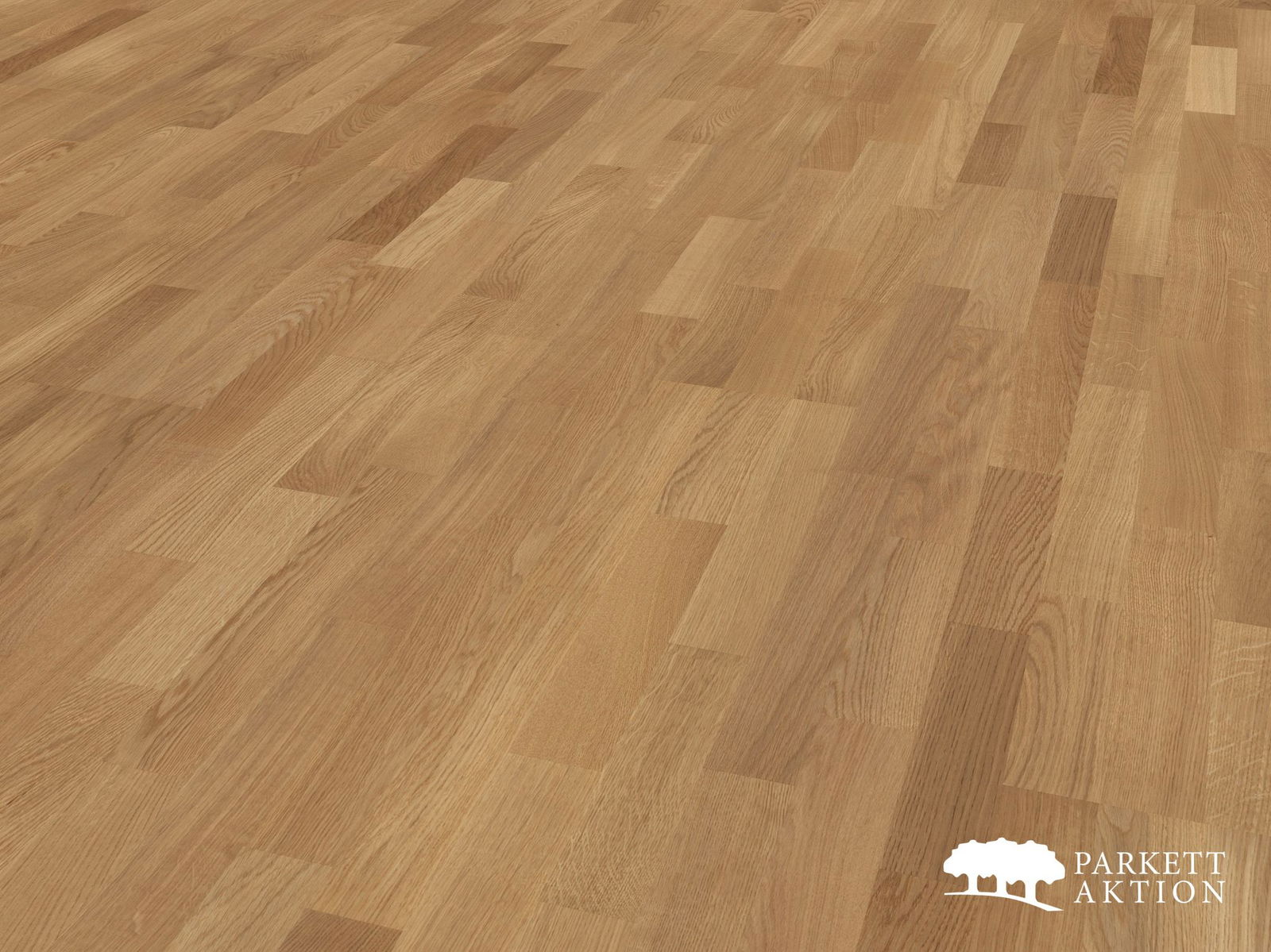 3-Stab Parkett Eiche Natur geölt mit Klick System
