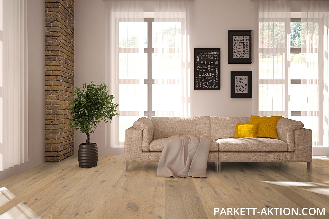 Parkett Eiche Diele country astig tief gebürstet geölt