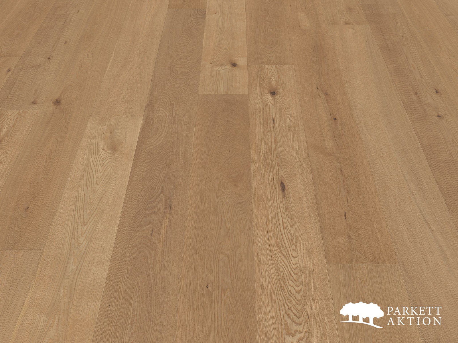 Klebeparkett Landhausdiele Eiche astig markent extra matt lackiert