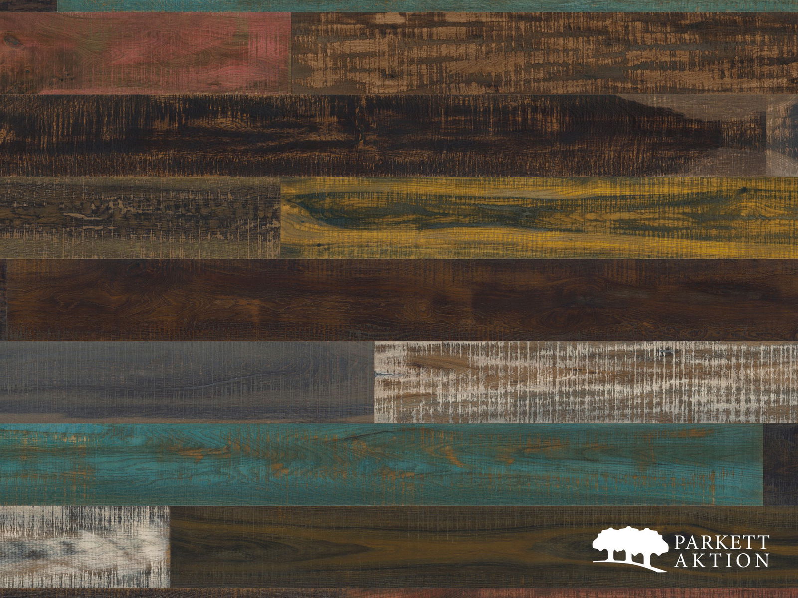 Landhausdielen Eiche Shabby Chic sägeschnit multicolor wohnfertig geölt