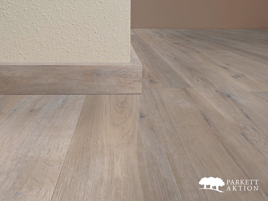 Sockel Eiche cube 40 geraeuchert gebürstet weiss matt geölt