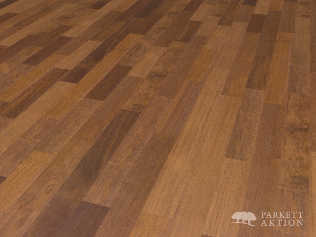 Merbau Parkett 2-Schicht lackiert für Fußbodenheizung