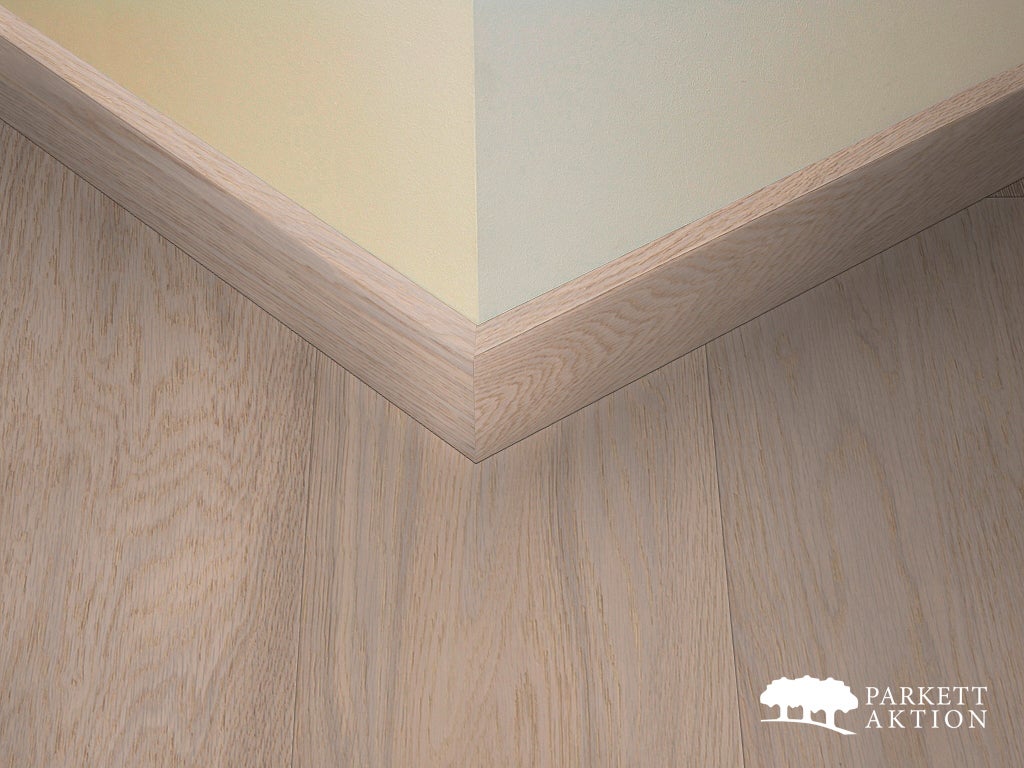 Sockel eiche cube58 furniert gebürstet weiss matt geölt