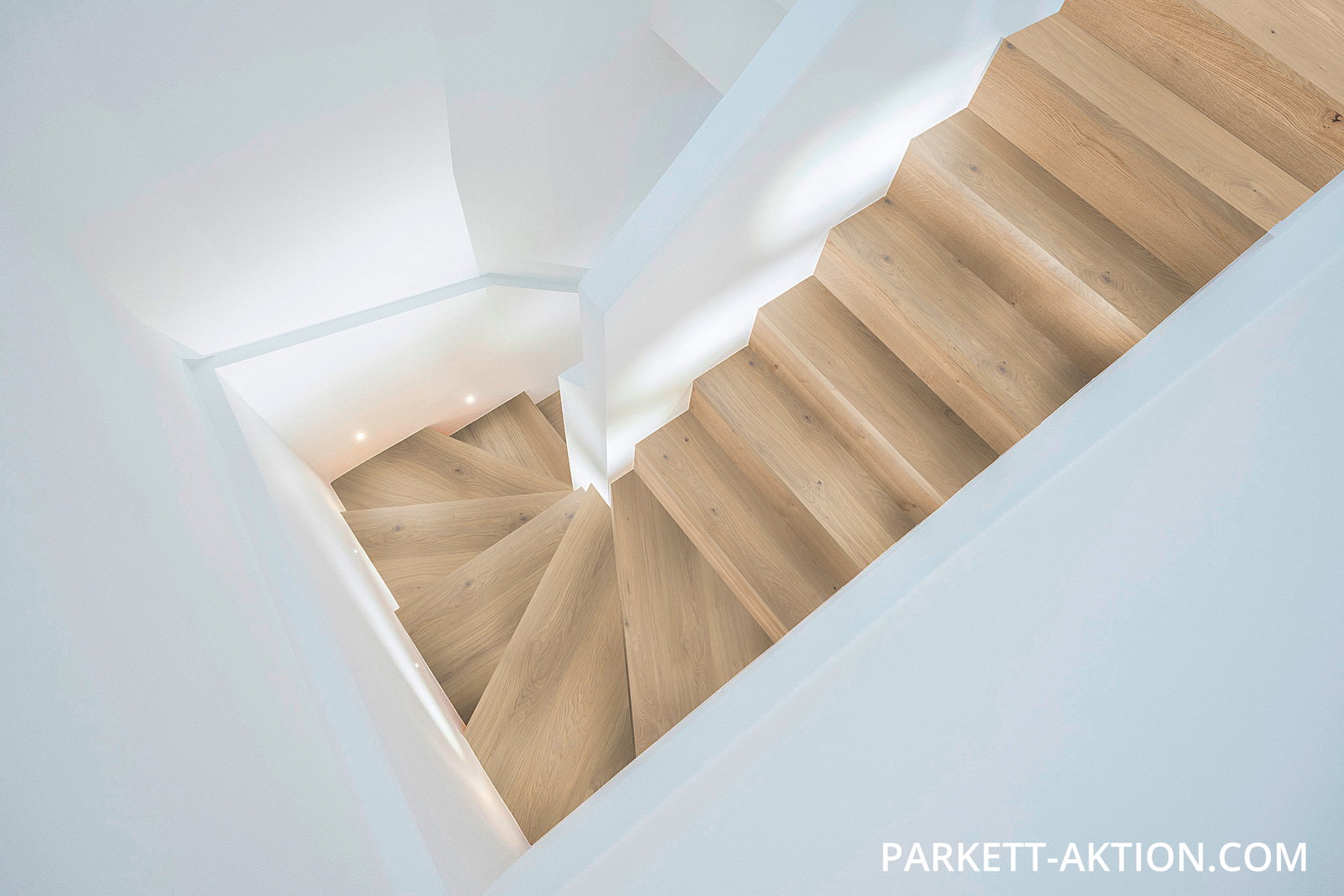 Parket Treppen Profil l modern 110600 gebürstet astig weiss geölt