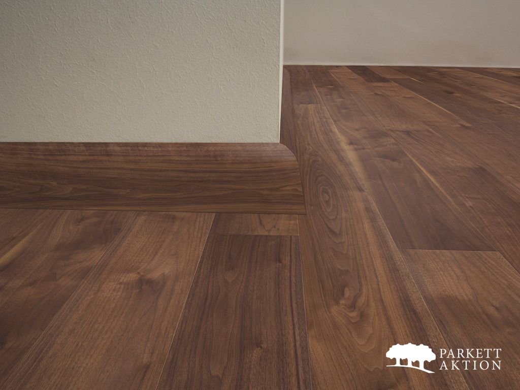 Sockelleisten Nussbaum Furniert Matt Lackiert