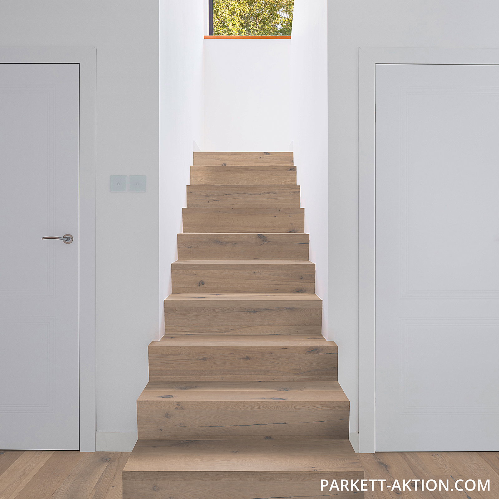 Parket Treppen Profil l modern 131500 gebürstet rustikal weiss geölt