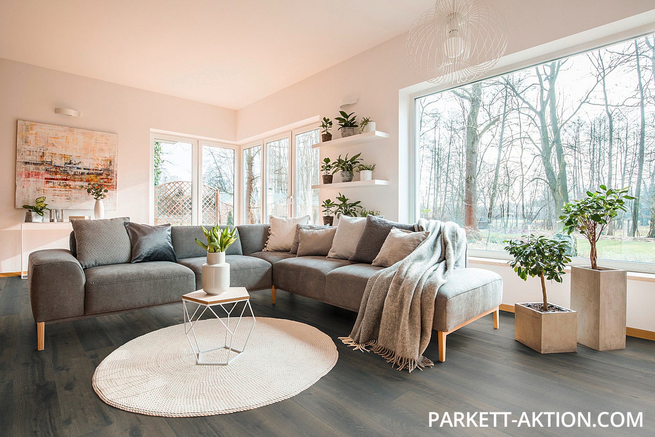 Landhausdielen Eiche schwarz geölt Klick System