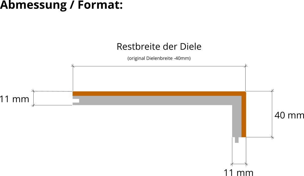 Parkett Treppenkantenprofil "modern" zu Artikel 202202 Dünndiele Eiche country plus gebürstet wohnfertig leicht weiss geölt
