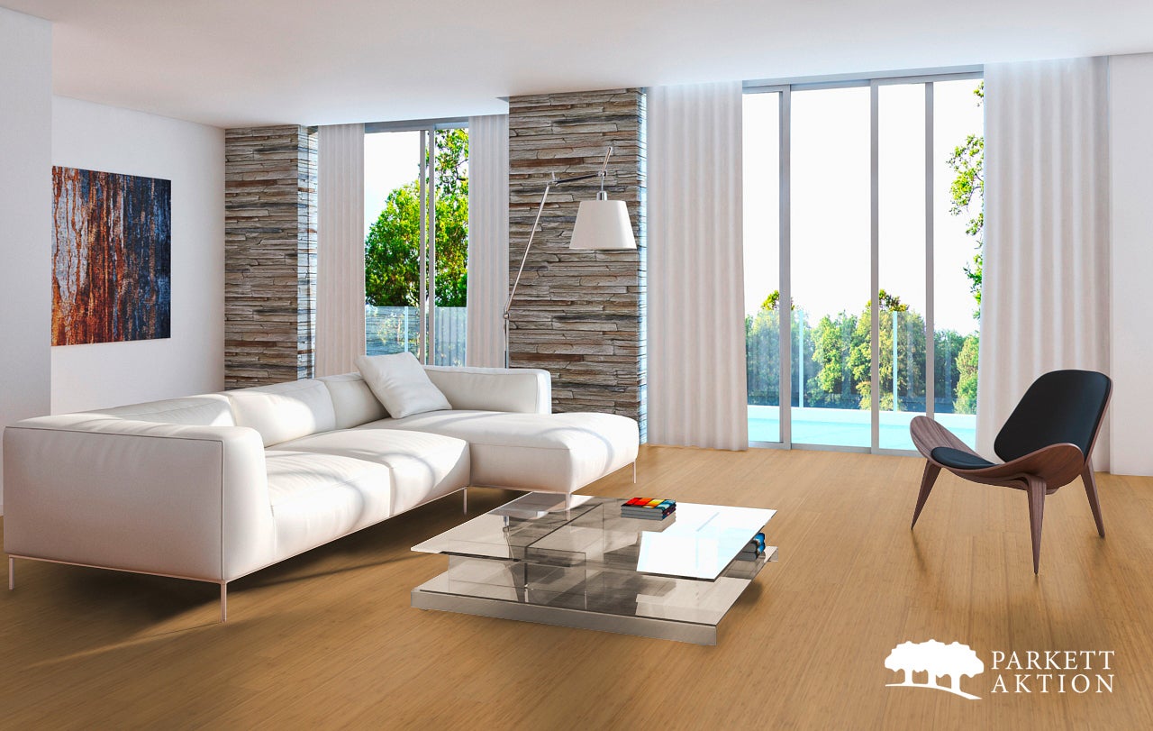 Bambusparkett hochkant coffee geölt