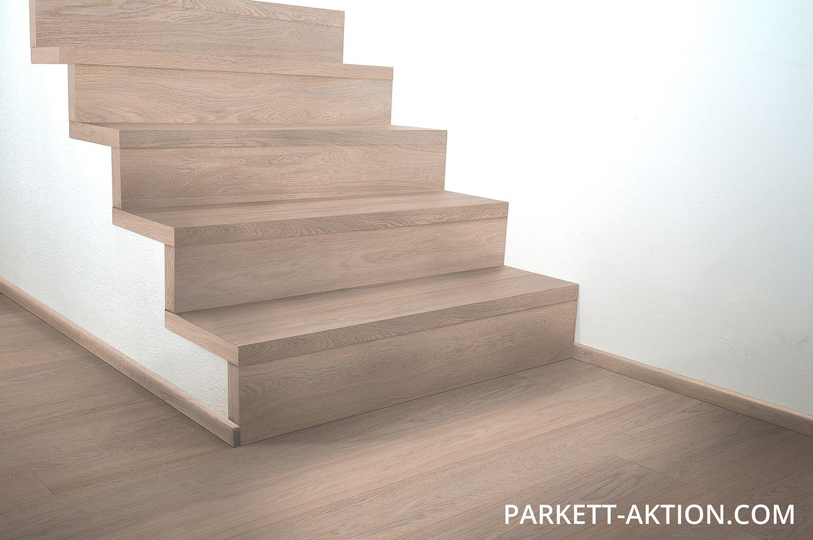 Parket Treppen Profil l modern 131102 gebürstet natur weiss geölt