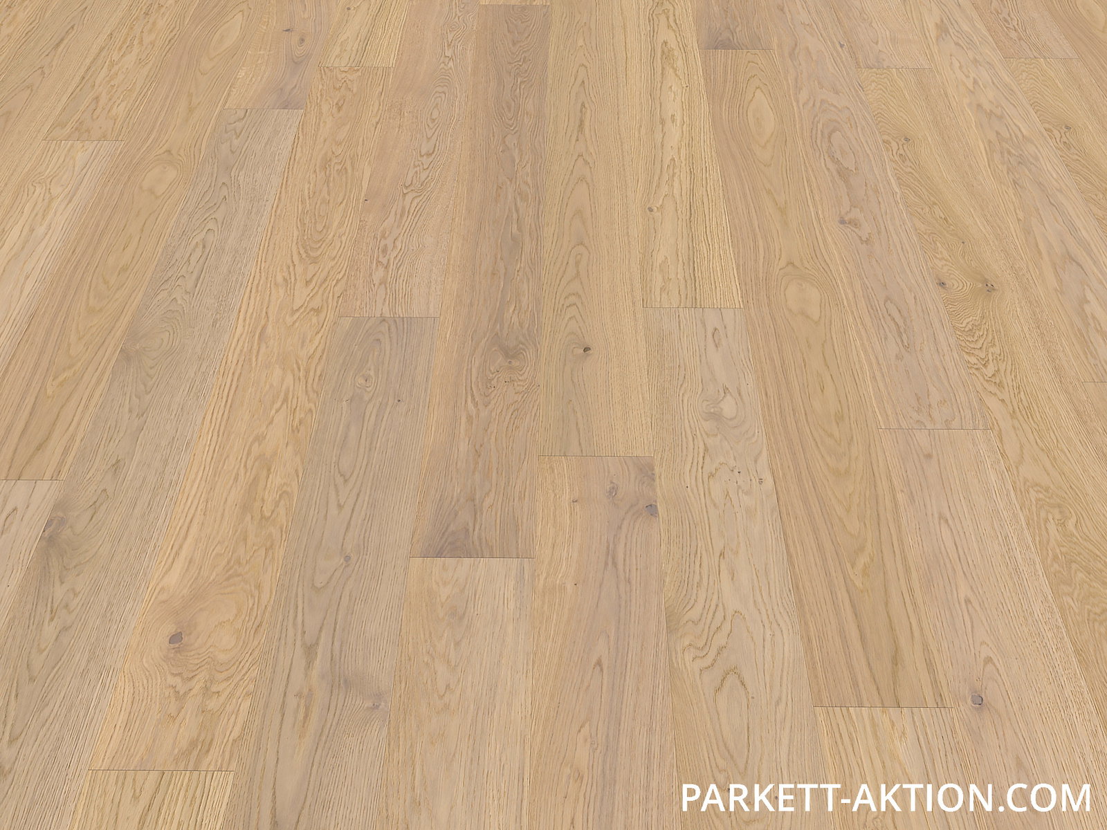 Dünndiele Eiche astig plus gebürstet wohnfertig weiss geölt