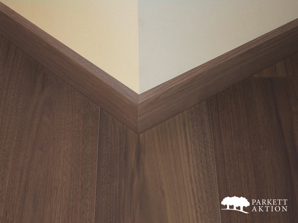 Sockelleisten Walnuss Cube Lackiert Clipsystem