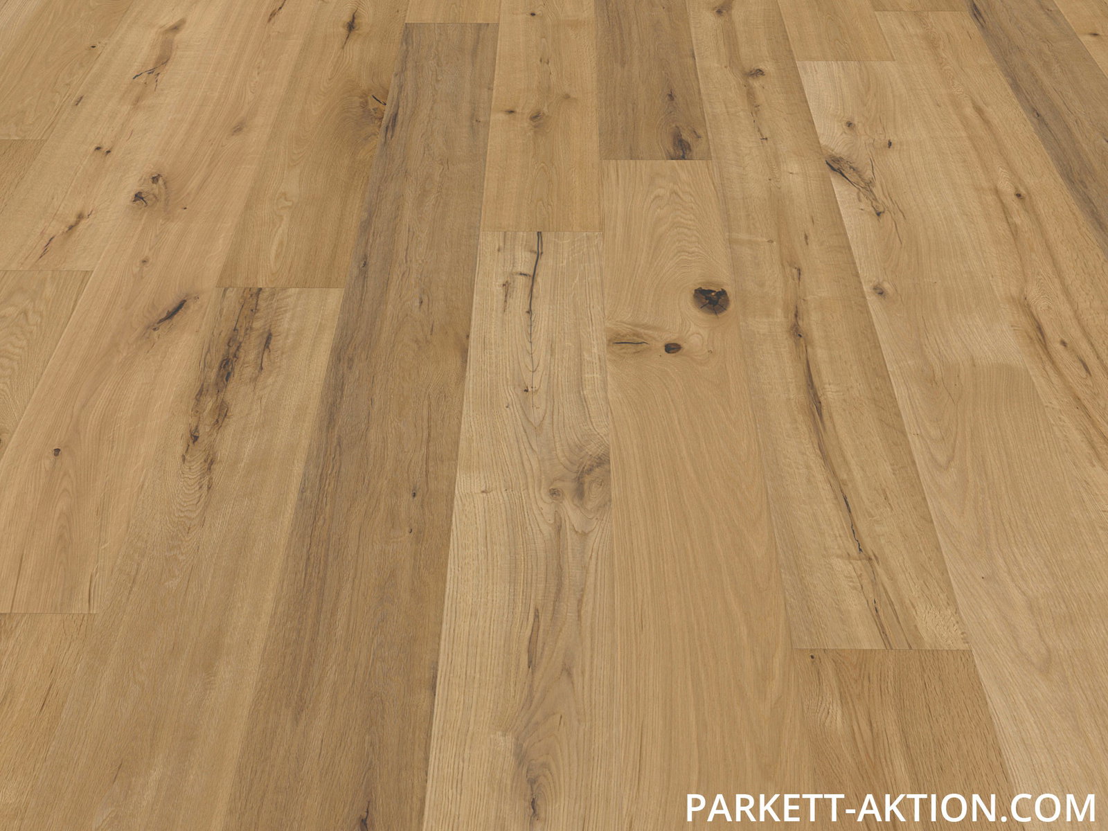 Parkett Landhausdielen Wildeiche hell geschroppt geölt mit Klick System