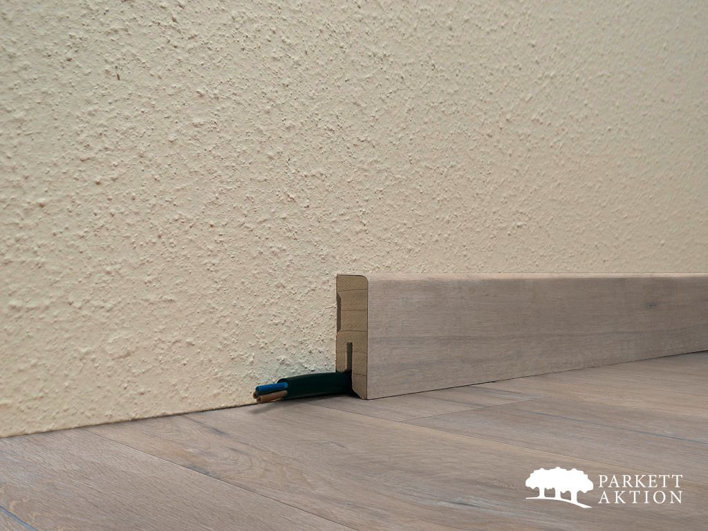 Sockel Eiche modern 40 furniert gebürstet gekalkt weiss geölt