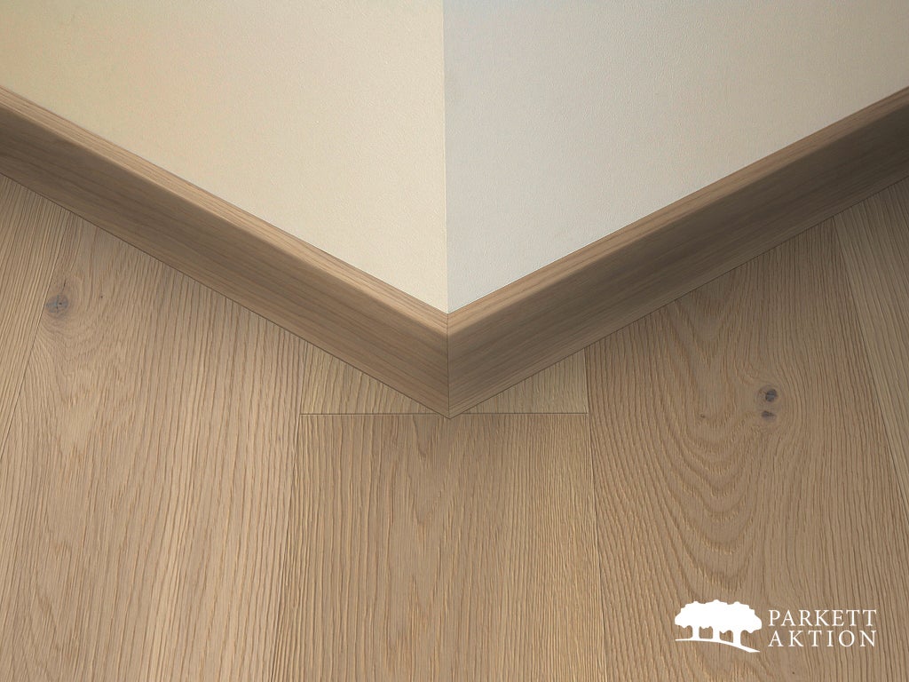 Sockelleisten Eiche Massiv Weiss Lackiert Hell