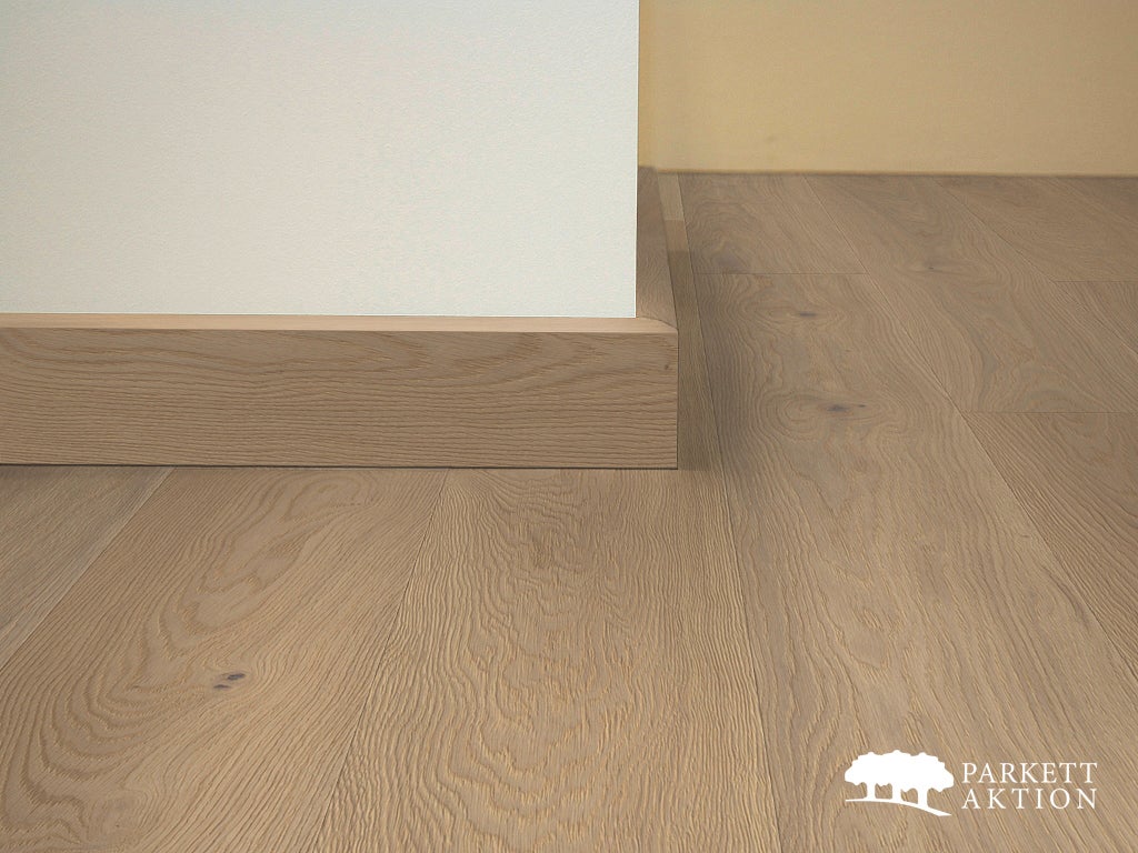 Sockel eiche cube 58 gebürstet weiss matt geölt