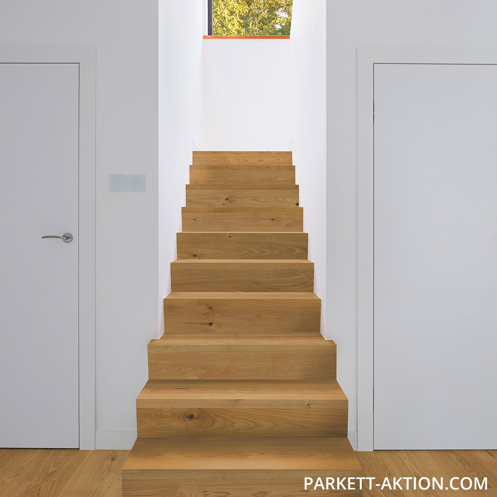 Parket Treppen profil l modern gebürstet eiche astig geölt