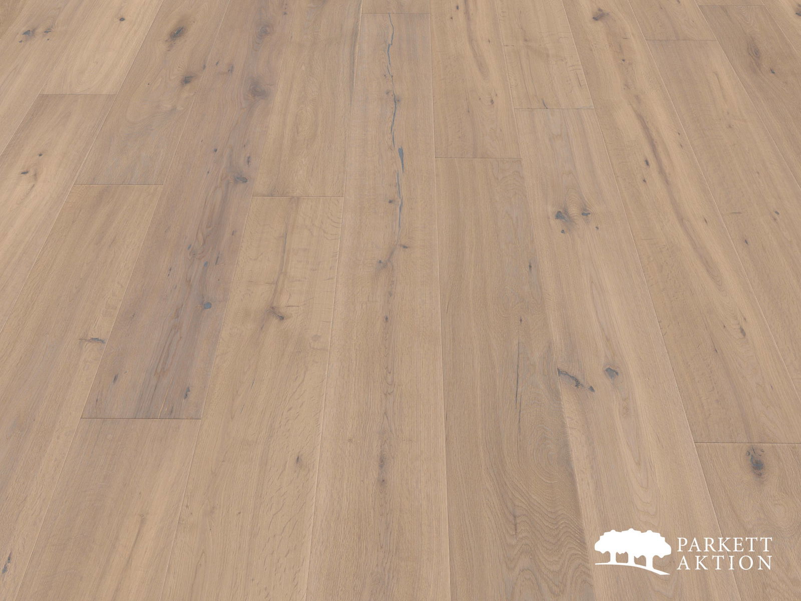 Parkett Aktion Deutschland Eiche handgehobelt weiss geölt Klickparkett
