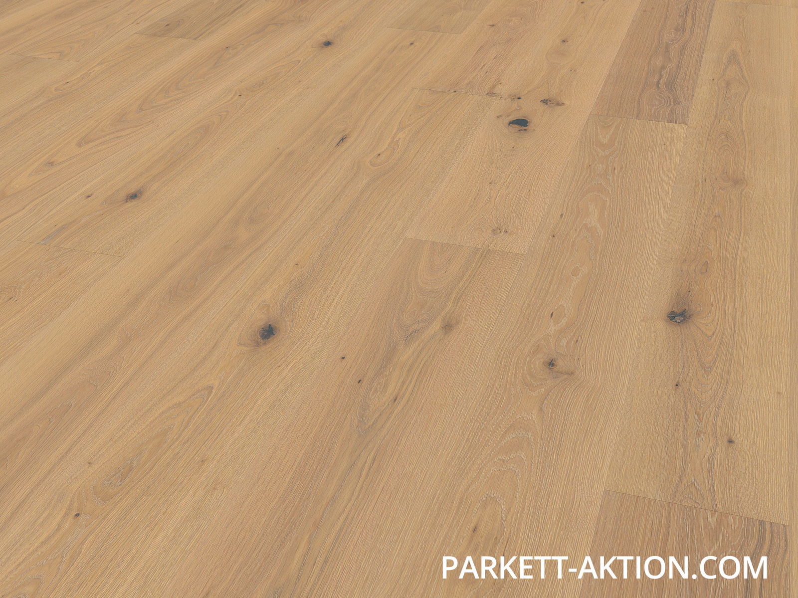 Landhausdiele Eiche Country gebürstet satin weiss geölt