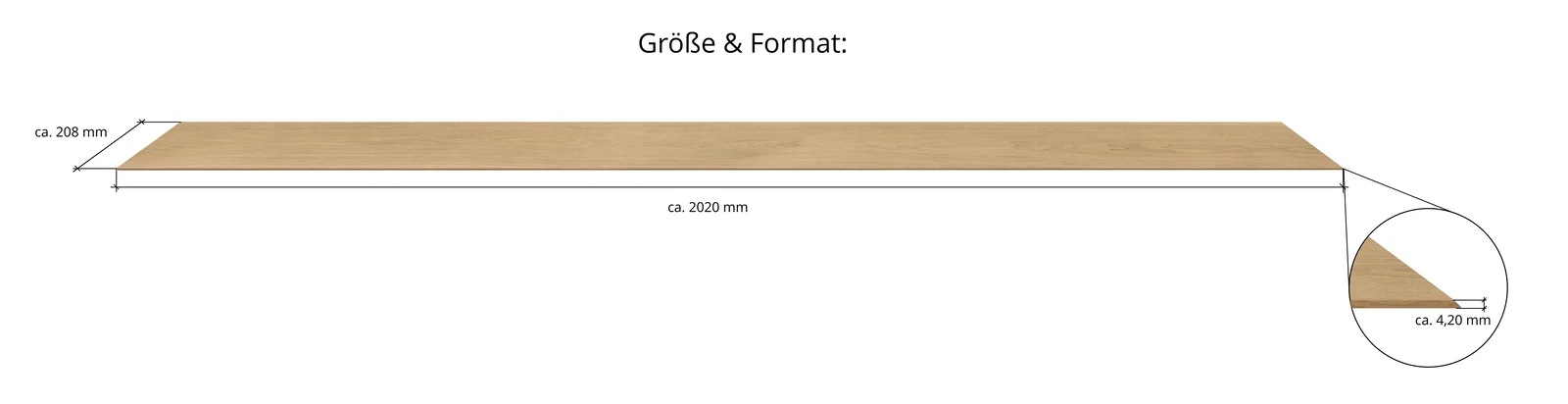 Best Forest Deck Astig – 4 mm Sägefurnier Eiche