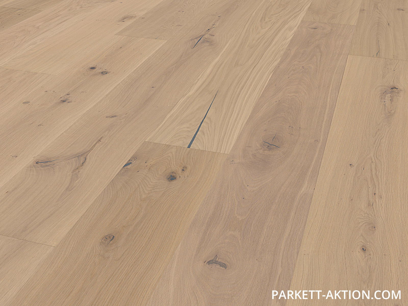 Breitdielen Eiche Country handgehobelt weiss geölt