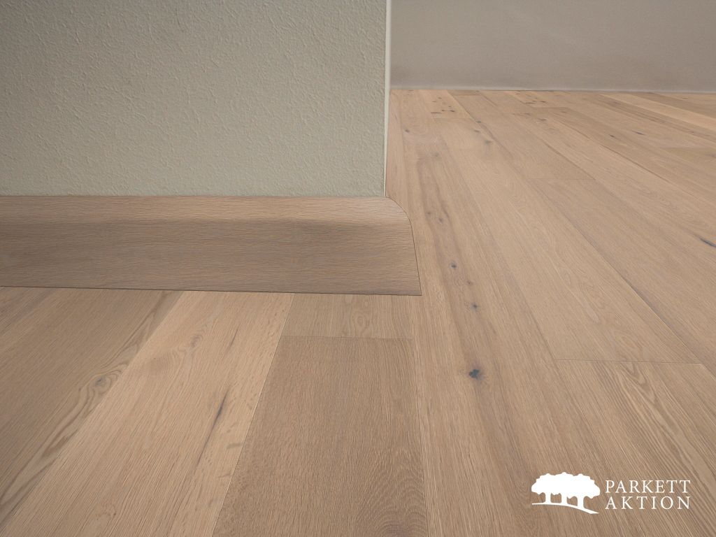 Sockelleisten Eiche Furniert Weiss Matt Lackiert