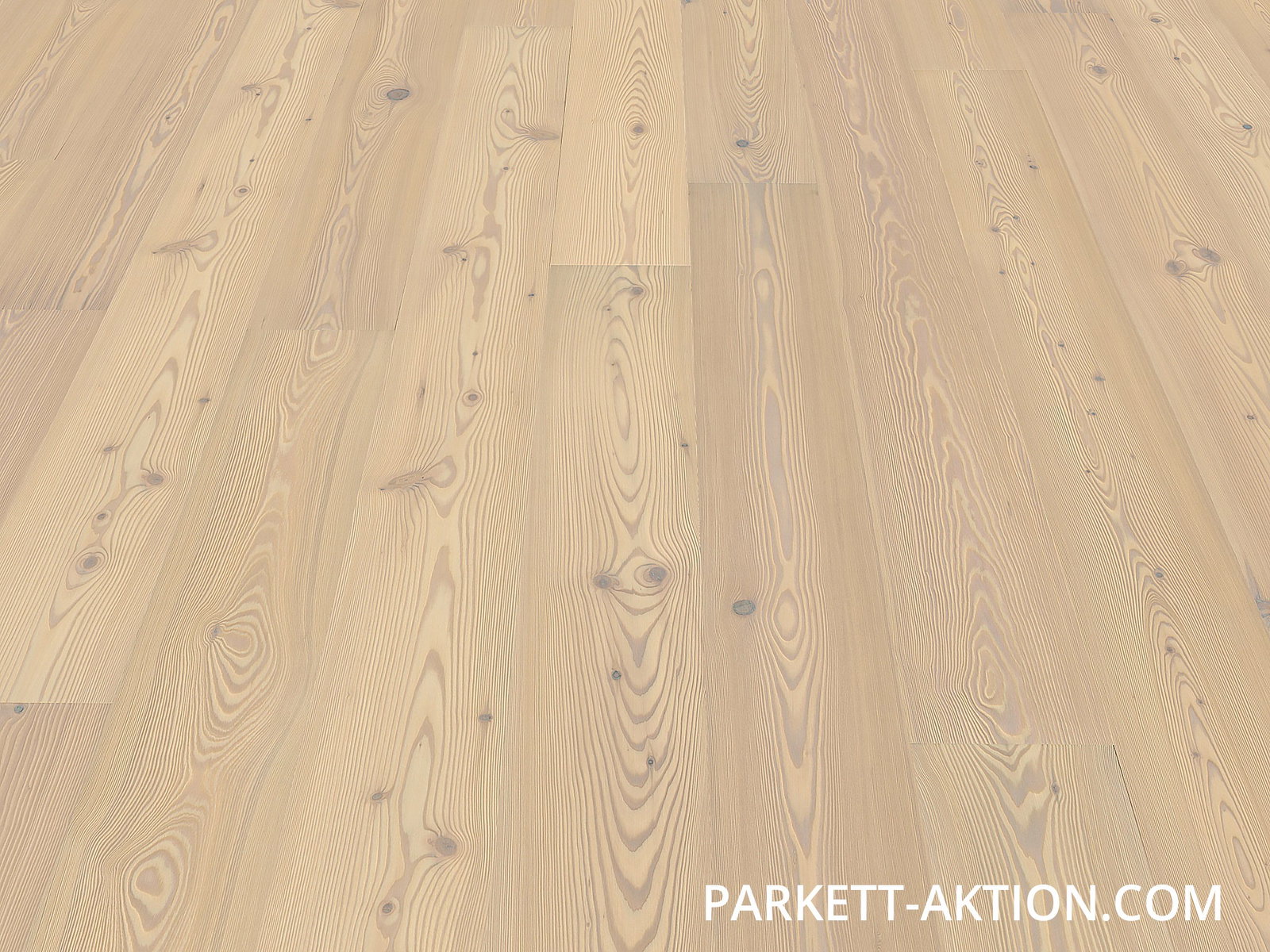 Echtholz Boden Lärche astig gebürstet weiss geölt mit Klick System