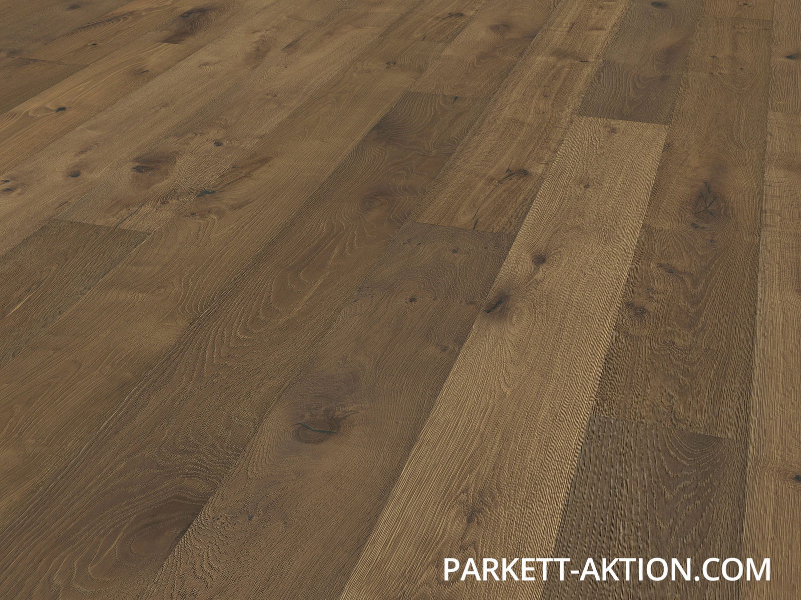 Parkettdielen Eiche Country geräuchert handgehobelt 3D Äste invisible geölt