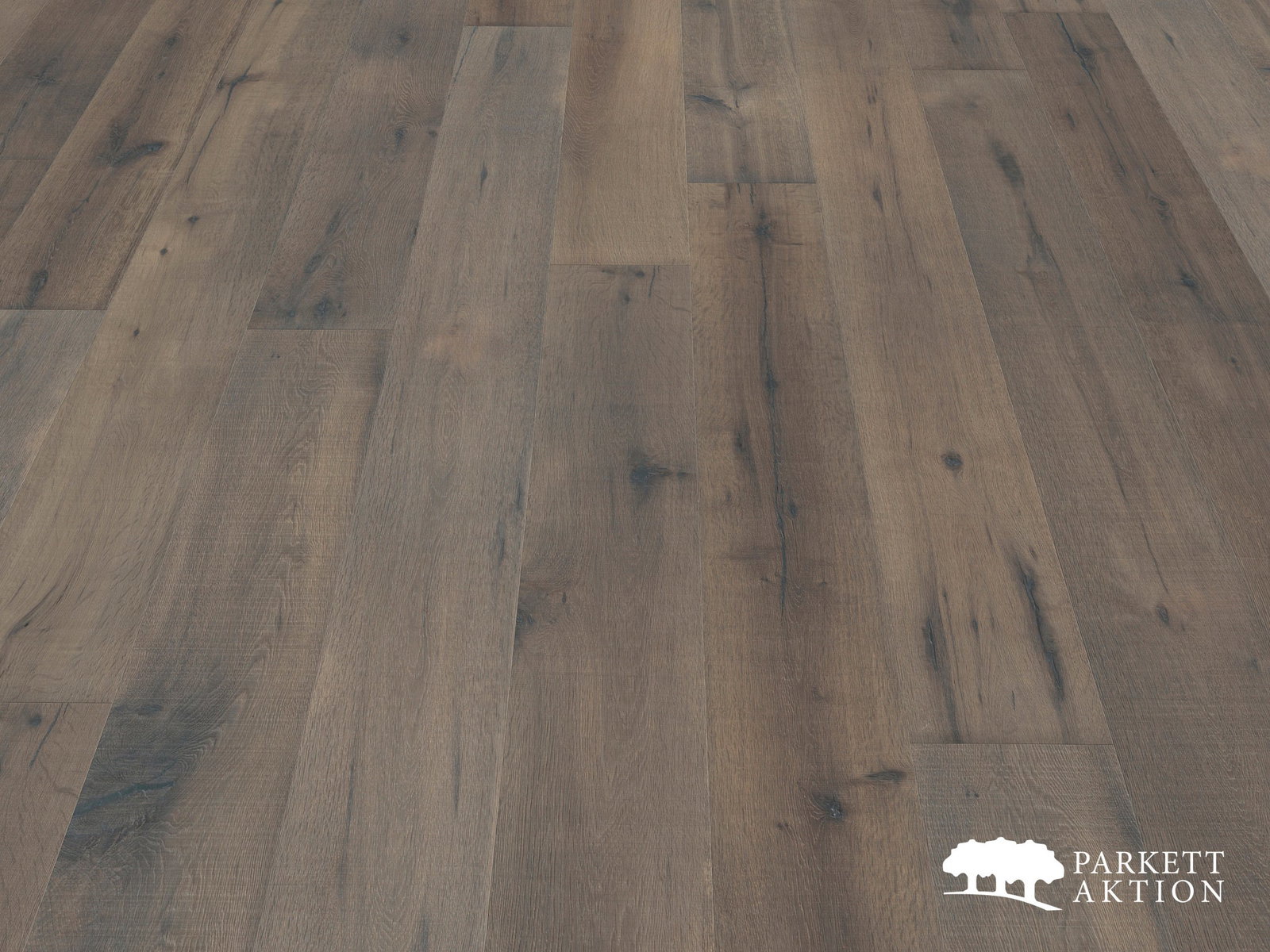 Altholzparkett Eiche grau rustikal geölt mit Klick System