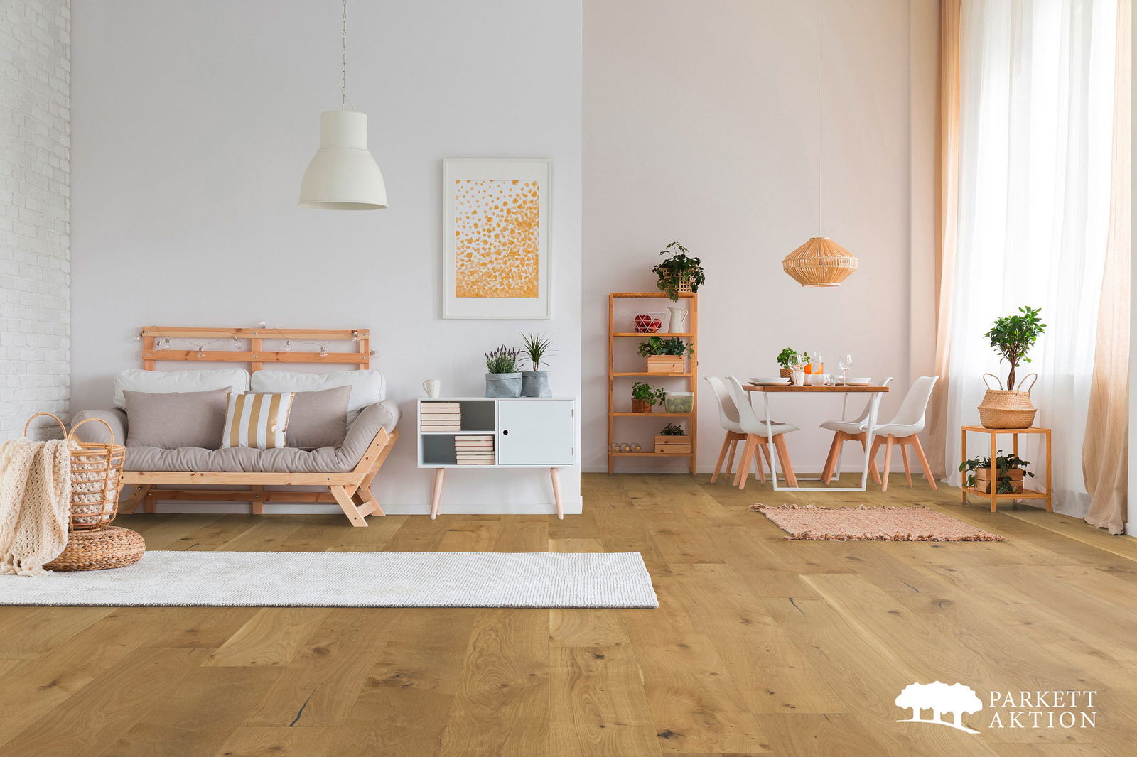 Wildeiche Parkett gebürstet geölt Klick System