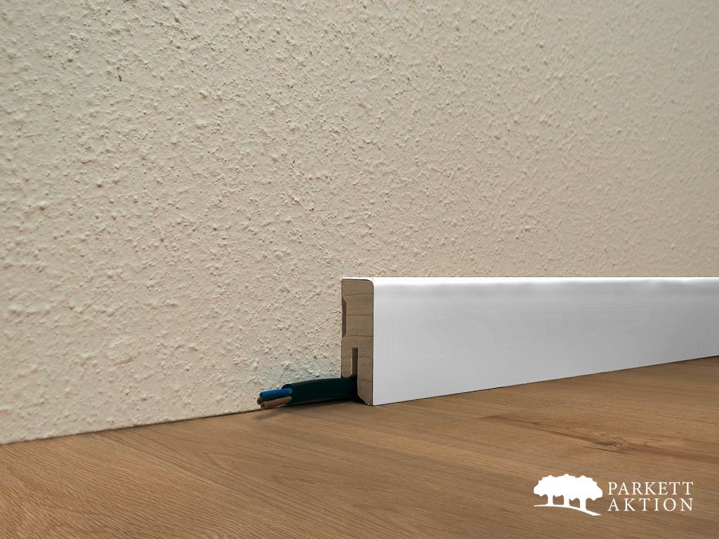 Sockel elle sockelleisten rechteckig gebürstet weiss foliert geölt