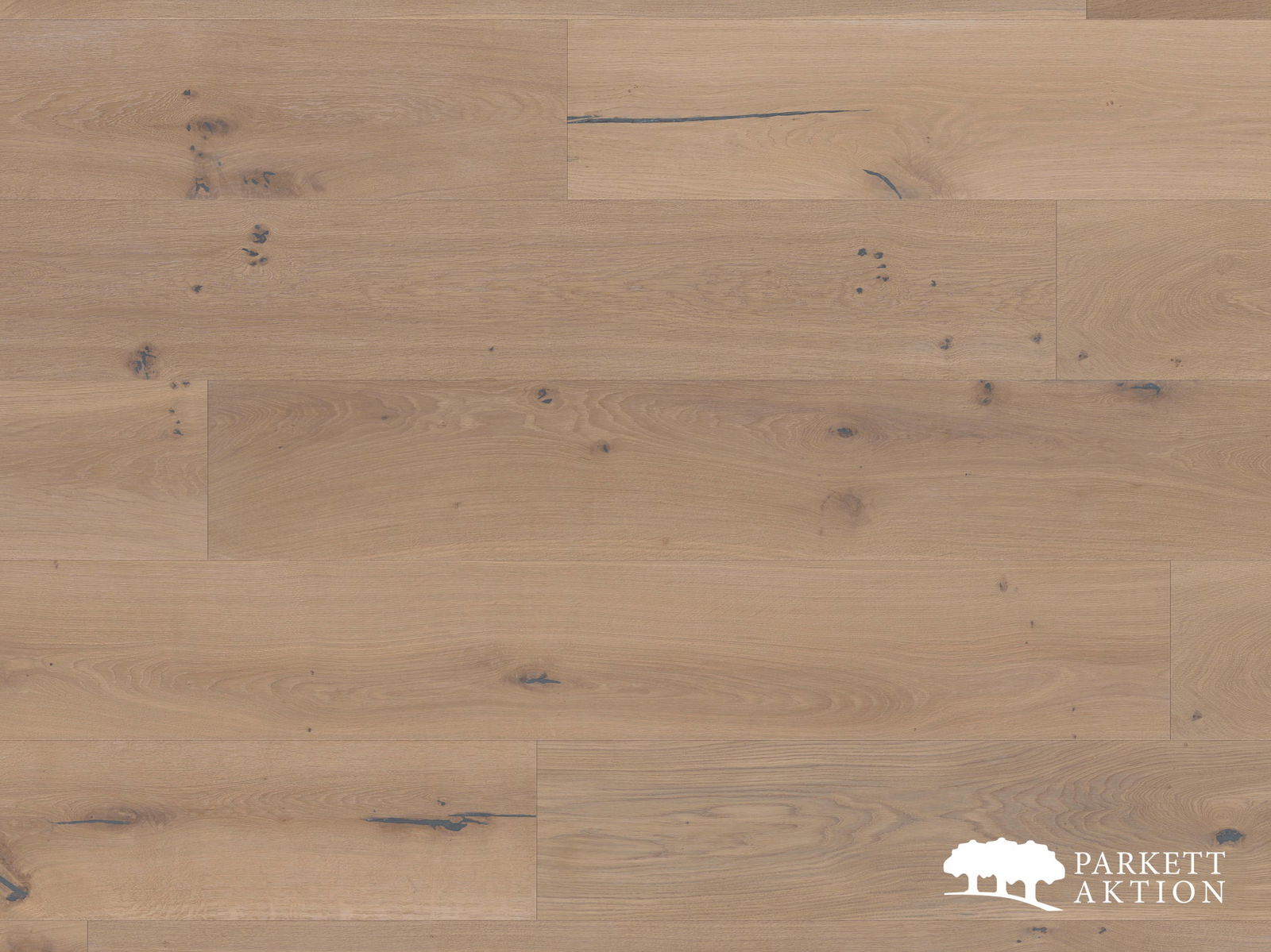 Breitdiele Eiche country gebürstet weiss