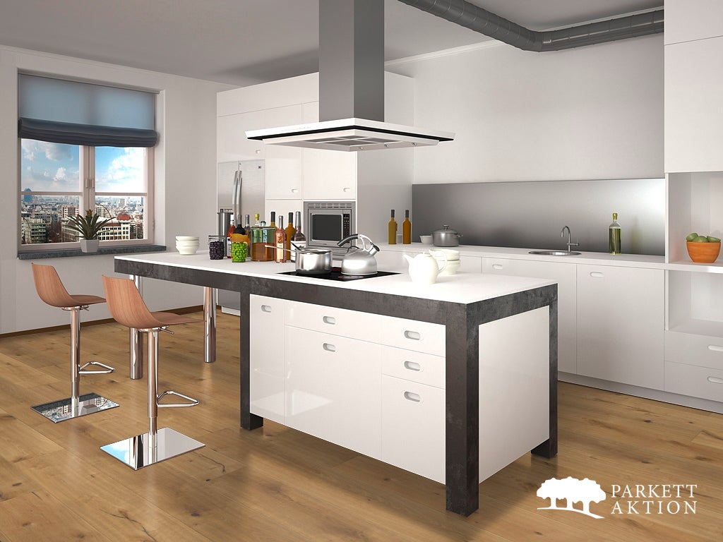 Parkett Grossformat Eiche Country handgehobelt geölt