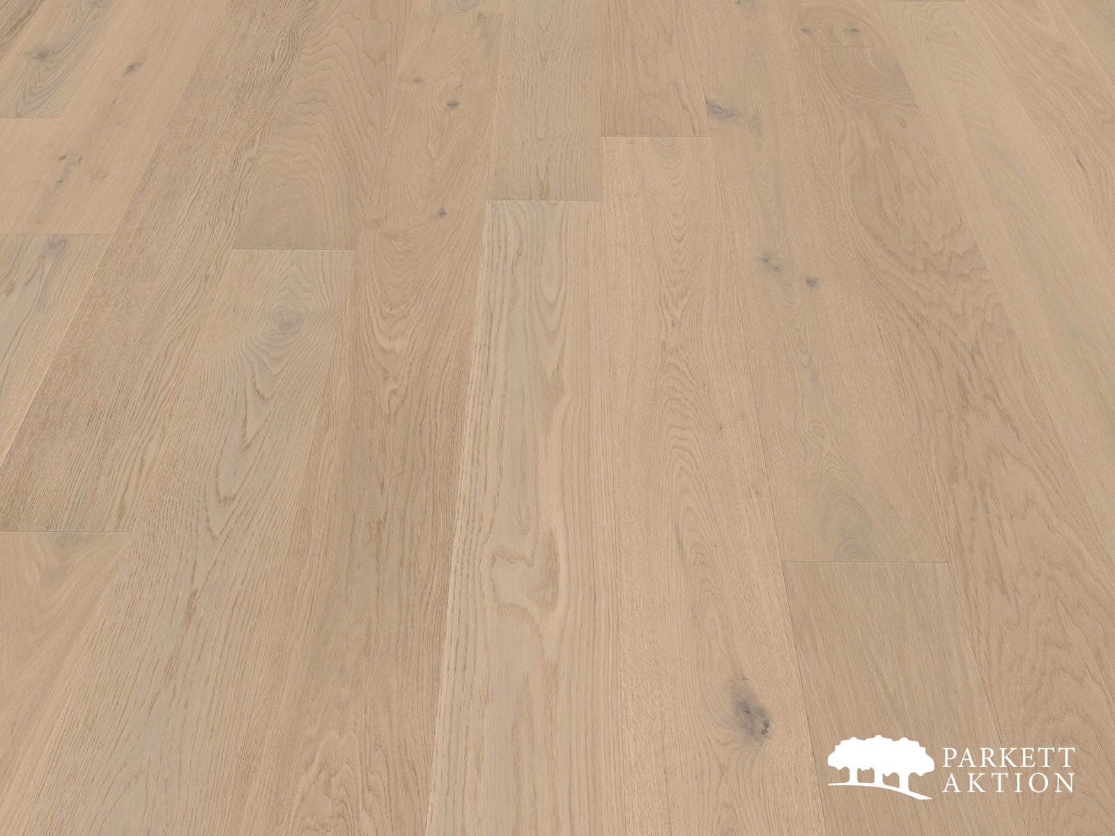 Fußbodenheizung Parkett Eiche astig markant edelweiss matt lackiert