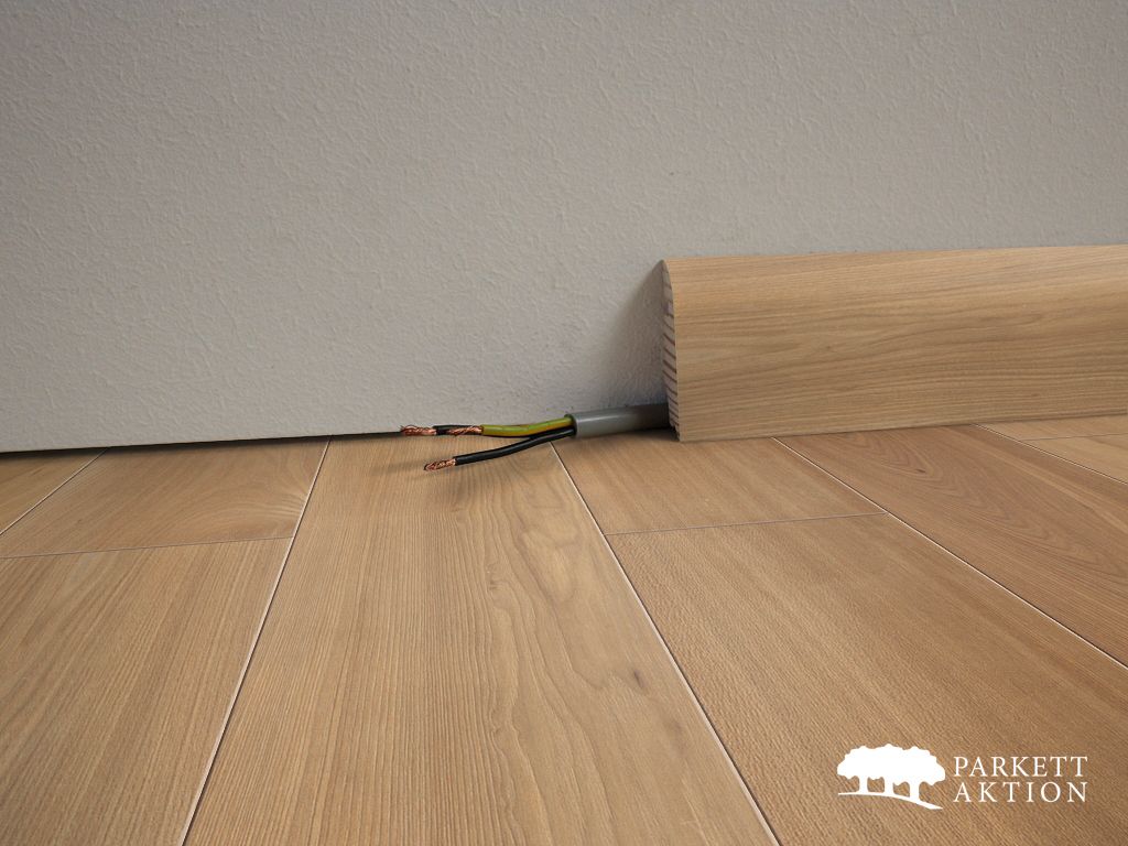 Echtholz Sockelleisten Ulme natur clipsystem